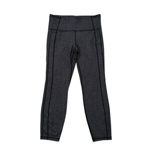 Athleta dark gray & black cropped leggings size M